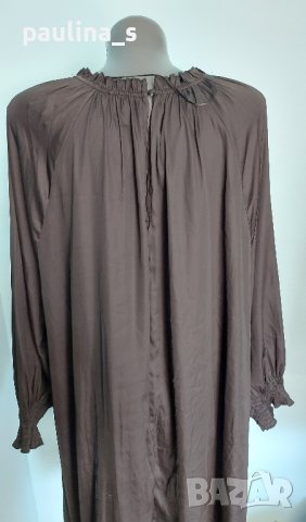 Маркова рокля тип туника с кожен ефект / голям размер , снимка 5 - Рокли - 44428717