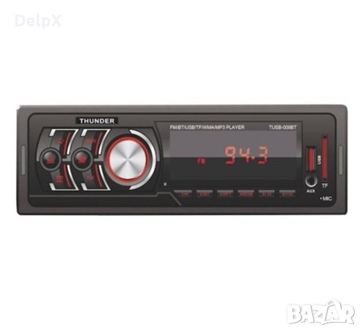 Автомобилен радио MP3 плеър TUSB-009BT, AUX, FM, SD, USB, BLT 4x40W, 12V, снимка 1