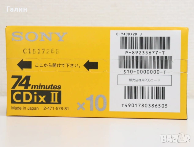 SONY Cdix II CdixII Cdix2 Cdix 2, type II chrome, 1996г, неразпечатана кутия -10 бр, снимка 4 - Декове - 53519697
