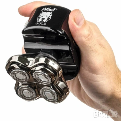 Тример, самобръснака за глава - Skull Shaver Pitbull Silver PRO, снимка 6 - Тримери - 53446432