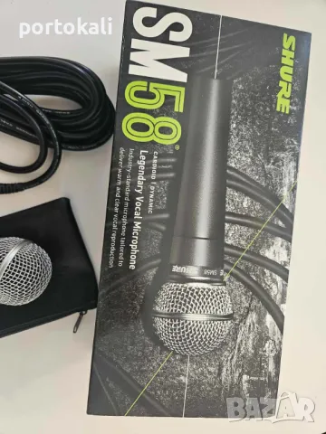 +Гаранция! НОВ! Професионален вокален динамичен микрофон с кабел Shure SM58, снимка 7 - Микрофони - 50001911