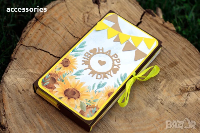 Ръчно изработена картичка с лично пожелание, шоколадово изкушение и водопад от снимки, снимка 4 - Други услуги - 50835908