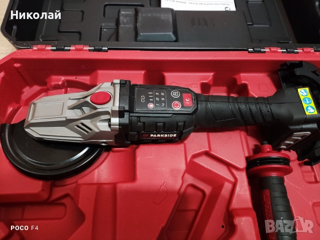 Акумулаторен ъглошлайф Parkside PPWSFA 20-Li A2, снимка 2 - Други инструменти - 52960629