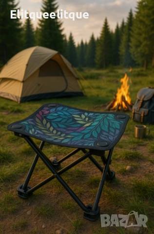 Преносима сгъваема табуретка за къмпинг, туризъм, риболов, плаж, снимка 3 - Къмпинг мебели - 52182545