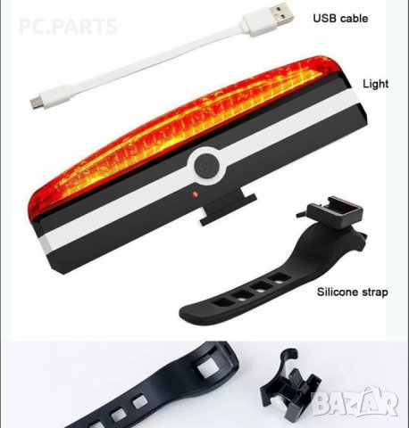 Презареждаем USB LED ярък стоп за велосипед колело, снимка 6 - Аксесоари за велосипеди - 41376174