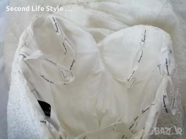 Сватбена рокля Sincerity Bridal р-р L-XL - цвят слонова кост, снимка 14 - Сватбени рокли - 52973174