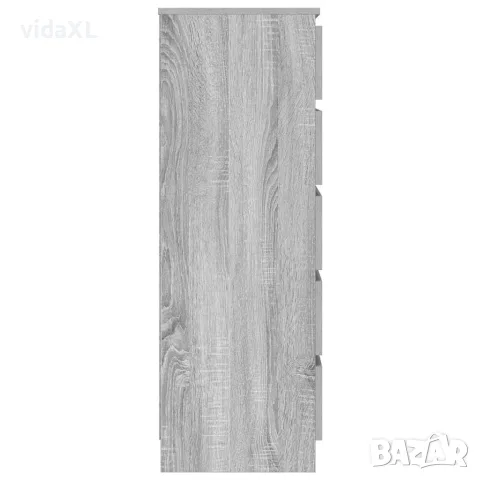 vidaXL Скрин с чекмеджета, сив сонома, 60x36x103 см, инженерно дърво, снимка 5 - Бюфети - 56147989