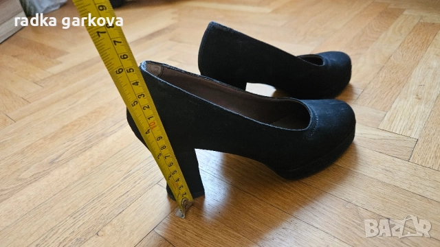 Официални обувки - черен набук, снимка 4 - Дамски елегантни обувки - 51856468