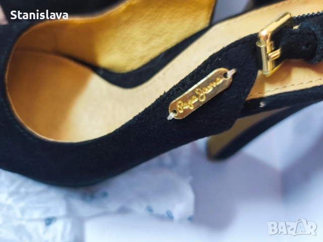 Дамски обувки на висок ток, велур, снимка 2 - Дамски обувки на ток - 52188801