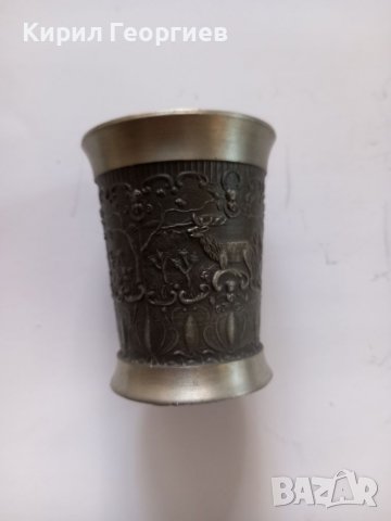 Релефна цинкова чаша , снимка 1