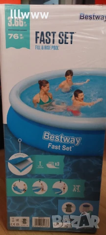Надуваем басейн с помпа 3.66 - 76см, снимка 4 - Басейни и аксесоари - 50674622