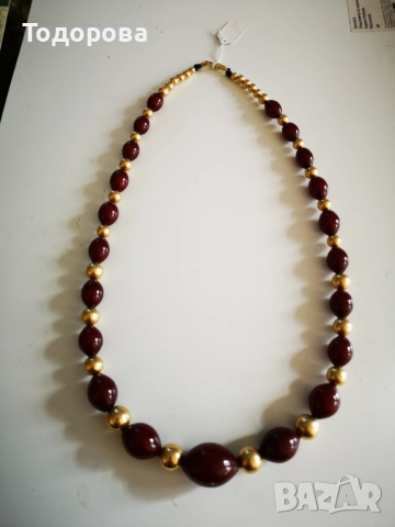 Дамска огърлица-кехлибар и злато.Османска империя., 4 900 лв, снимка 5 - Колиета, медальони, синджири - 52152629