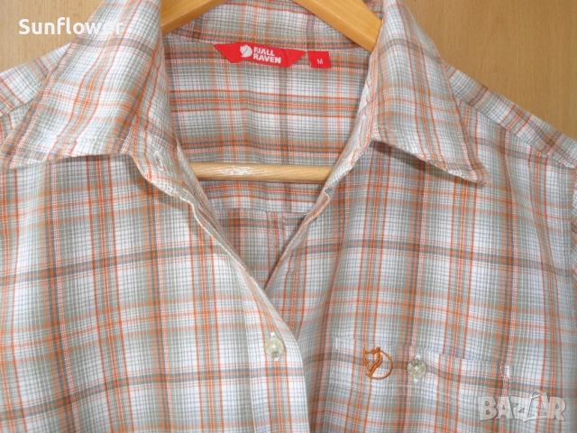 Дамска риза памучна карирана риза Fjall Raven с 1 джоб размер M , снимка 12 - Ризи - 51872449