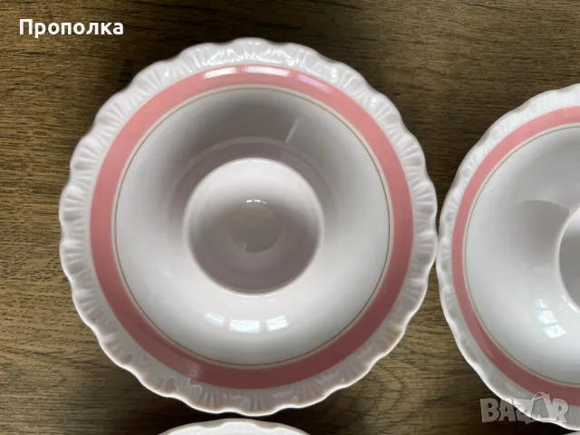 Коктиери Hutschenreuther от нежен розов порцелан - 6бр. , снимка 4 - Чаши - 48521349