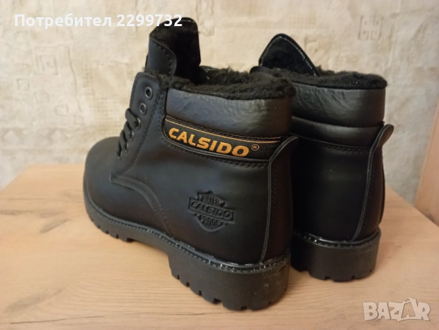 Нови топли мъжки боти № 43  - черни, снимка 2 - Мъжки боти - 52599732