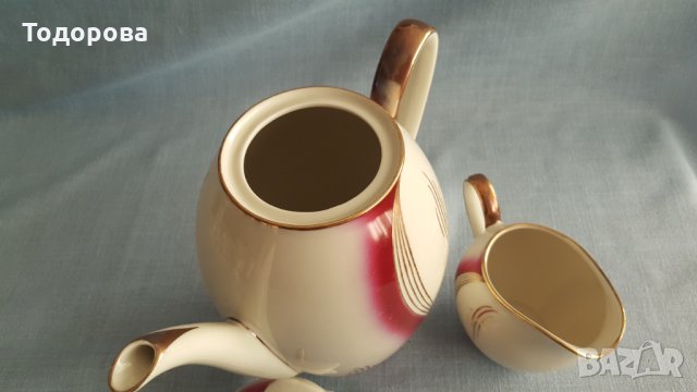 Голяма порцеланова кана и латиера- Бавария, снимка 6 - Антикварни и старинни предмети - 33911321