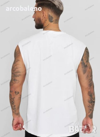 Мъжка свободна лятна тениска без ръкави, 2цвята - 023, снимка 4 - Тениски - 41691120