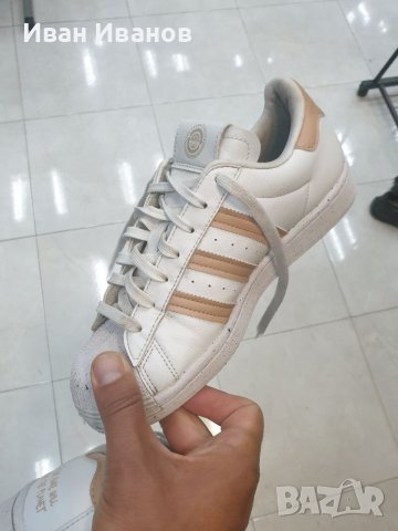 оригинални маратонки  ADIDAS SUPERSTAR  номер 39,5-40, снимка 4 - Маратонки - 41661331