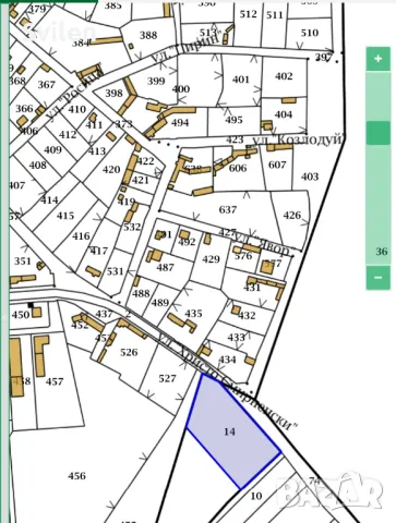 Атрактивен парцел-100 м. лице, 10 км. от Шумен, Илия Блъсково- собственик, снимка 2 - Парцели - 47317683