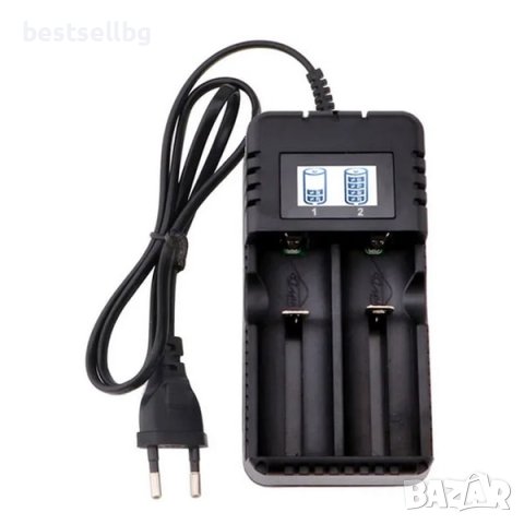 Универсално зарядно с дисплей за две литиево йонии батерии 3.7V 18650, снимка 4 - Друга електроника - 42636201