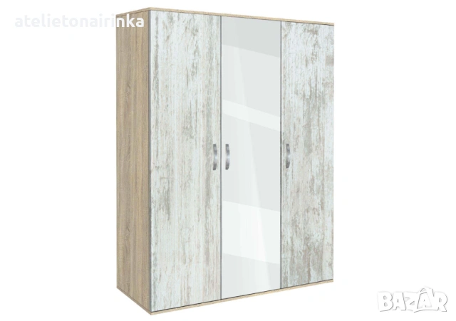 Трикрил гардероб Ава 3, снимка 6 - Гардероби - 29590490