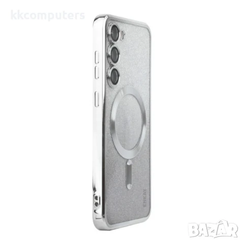 Samsung Galaxy S25+ 5G ENKAY Glitter Plated/ MagSafe TPU Удароустойчив Калъф и Протектор, снимка 4 - Калъфи, кейсове - 51429723