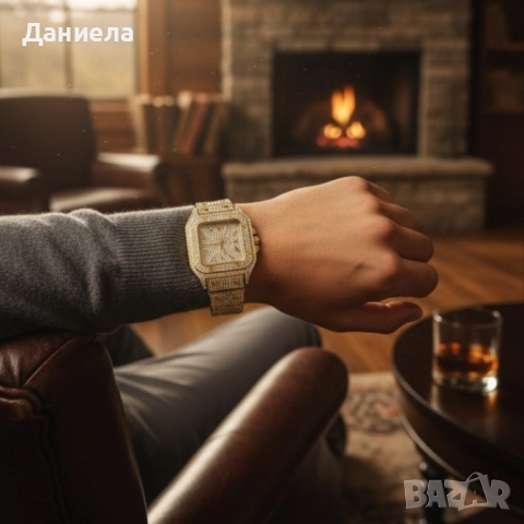 Луксозен комплект часовник и гривна – блясък и стил в едно, снимка 2 - Други - 51932600