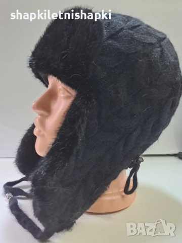 Дамска шапка лукс,ангора,вълна - 112