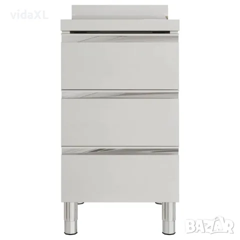 vidaXL Търговски кухненски шкаф с 3 чекмеджета 50x60x96 см, снимка 2 - Обзавеждане на кухня - 56146082