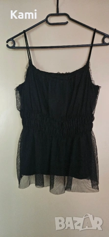 Черна ефирна блуза, HM, XS размер 