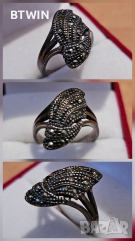 Стари сребърни Немски пръстени - 11 броя ( Проба 925 ) ! , снимка 5 - Пръстени - 52485402