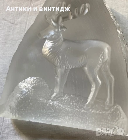 Преспапие стъклена фигурка Елен, снимка 7 - Статуетки - 50693112