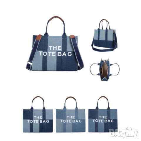 Дамска чанта тип „Tote Bag“ , деним, снимка 2 - Чанти - 50622273