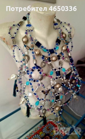 Много голямо етно колие за тяло, уникат, снимка 8 - Колиета, медальони, синджири - 52523756