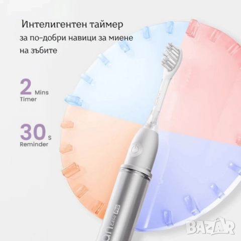 Електрическа четка за зъби Oclean X Ease Pro, 1бр. накрайник, 5 режима, снимка 4 - Други - 51340686
