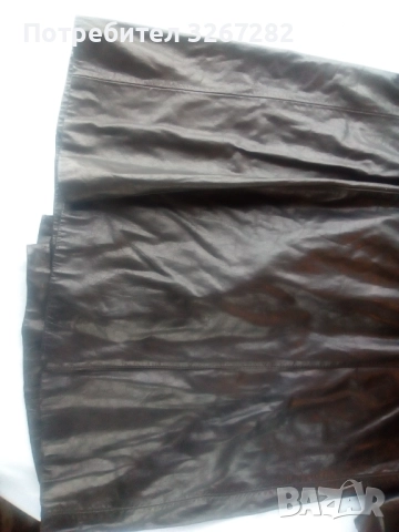 Шлифер,Черен,Естествена Кожа,, снимка 10 - Шлифери - 51744396