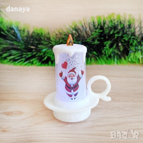 3178 Цветна коледна електронна свещ с преливащи светлини, 8см, снимка 5 - Декорация за дома - 38849425