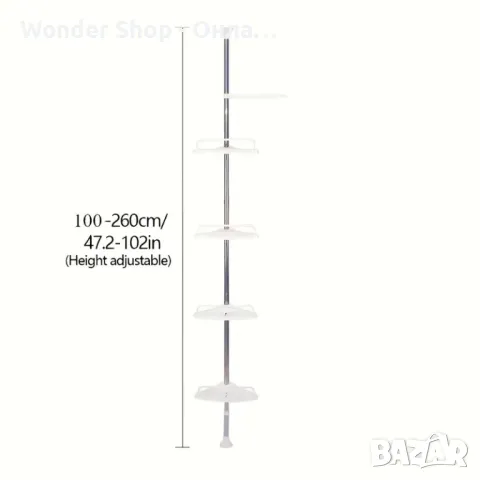 🛁 Етажерка за баня – ъглова – Практичност и стил за вашата баня 🛁, снимка 4 - Етажерки - 49384922