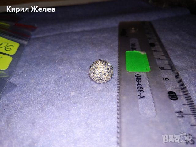 НЕЖЕН СРЕБЪРЕН МЕДАЛЬОН ТОПЧЕ с БЯЛ ЕМАЙЛ и ФАСЕТИРАНИ КРИСТАЛЧЕТА 36406, снимка 13 - Колиета, медальони, синджири - 39547625