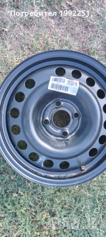 1бр. нова железна джанта 6J15 ET43. 4x100мм. Свалена от Opel Corsa. Става и на Astra, Meriva и др. В, снимка 8 - Гуми и джанти - 42665986