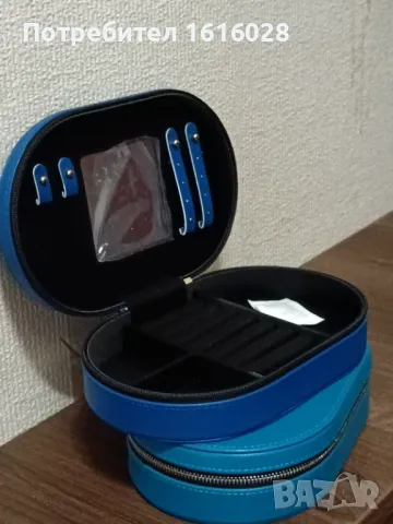 Органайзер за бижута от овална форма от изкуствена кожа с черна кадифена подплата, снимка 17 - Други - 49767777