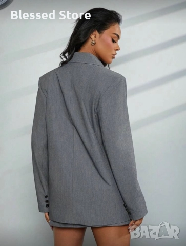 Дамско сиво сако , снимка 4 - Сака - 52907359