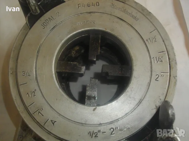 JOPAL 2 Голяма 2 цола резбонарезна плашка резби водопроводни тръби Чехословакия с ножове 1/2-3/4 цол, снимка 17 - Други инструменти - 47799276