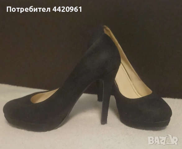 Елегантни велурени обувки , снимка 3 - Дамски елегантни обувки - 51870807