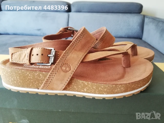 Свтлокафяви сандали Timberland от естествен велур, снимка 1