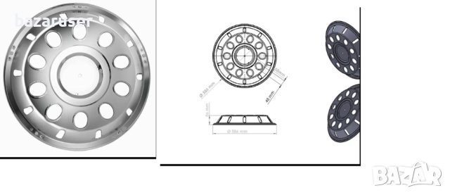 Тас товарен автомобил 22.5``JK2230 Неръждаем преден