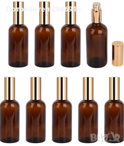 Продавам стъклени спрей шишенца, 100мл, 100мл, снимка 3 - Дамски парфюми - 52186275