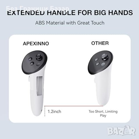 Нови VR Аксесоари Apexinno: Силиконови Калъфи за Meta Quest 3, снимка 2 - Друга електроника - 44150303