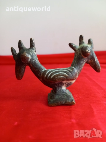 Римска Зооморфна Статуетка Двуглава Птица 2Век Реплика