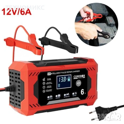 Зарядно устройство за кола , 12V 6A, LCD дисплей, режим на ремонт, снимка 8 - Друга електроника - 53663094